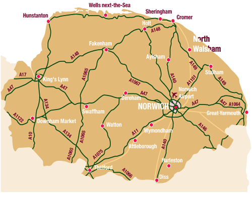 Map of Norfolk