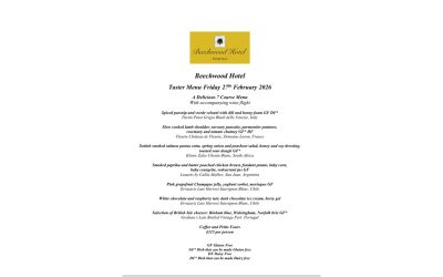 Taster Menu 27th February